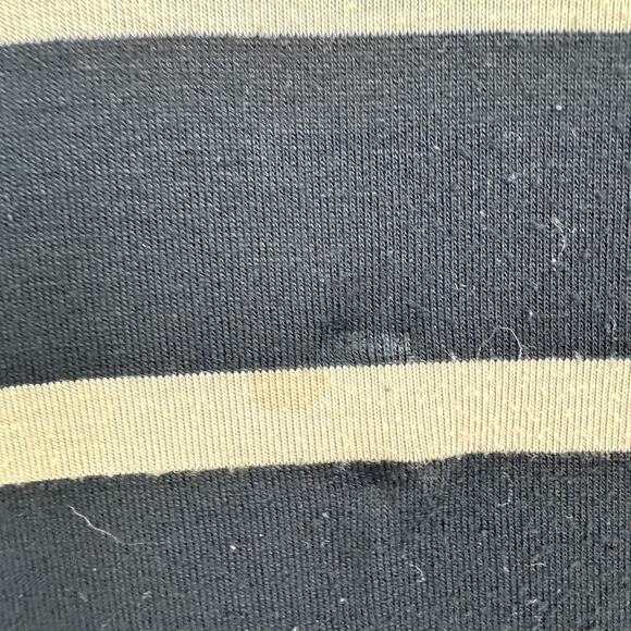 Alembika Womens Tunic Top Size M Lagenlook Striped Flowy Long Black Tan - Picture 6 of 9